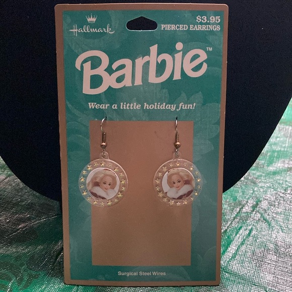 HALLMARK BARBIE EARRINGS, for pierced ears, vintage. $25 - Picture 2 of 2